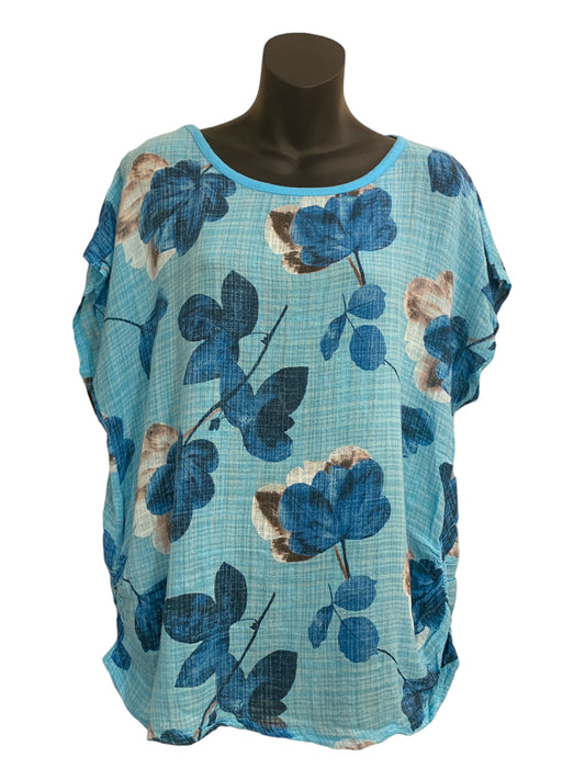 Italian Light Cotton Floral Top