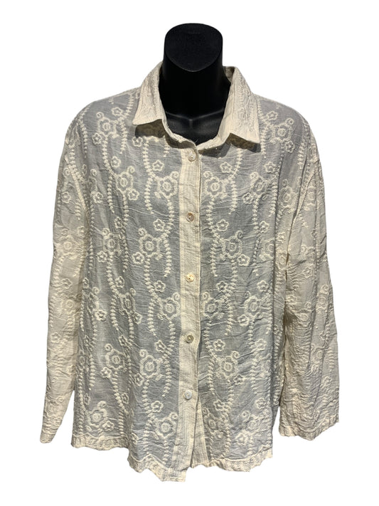 Light Embroidered Button Up Shirt