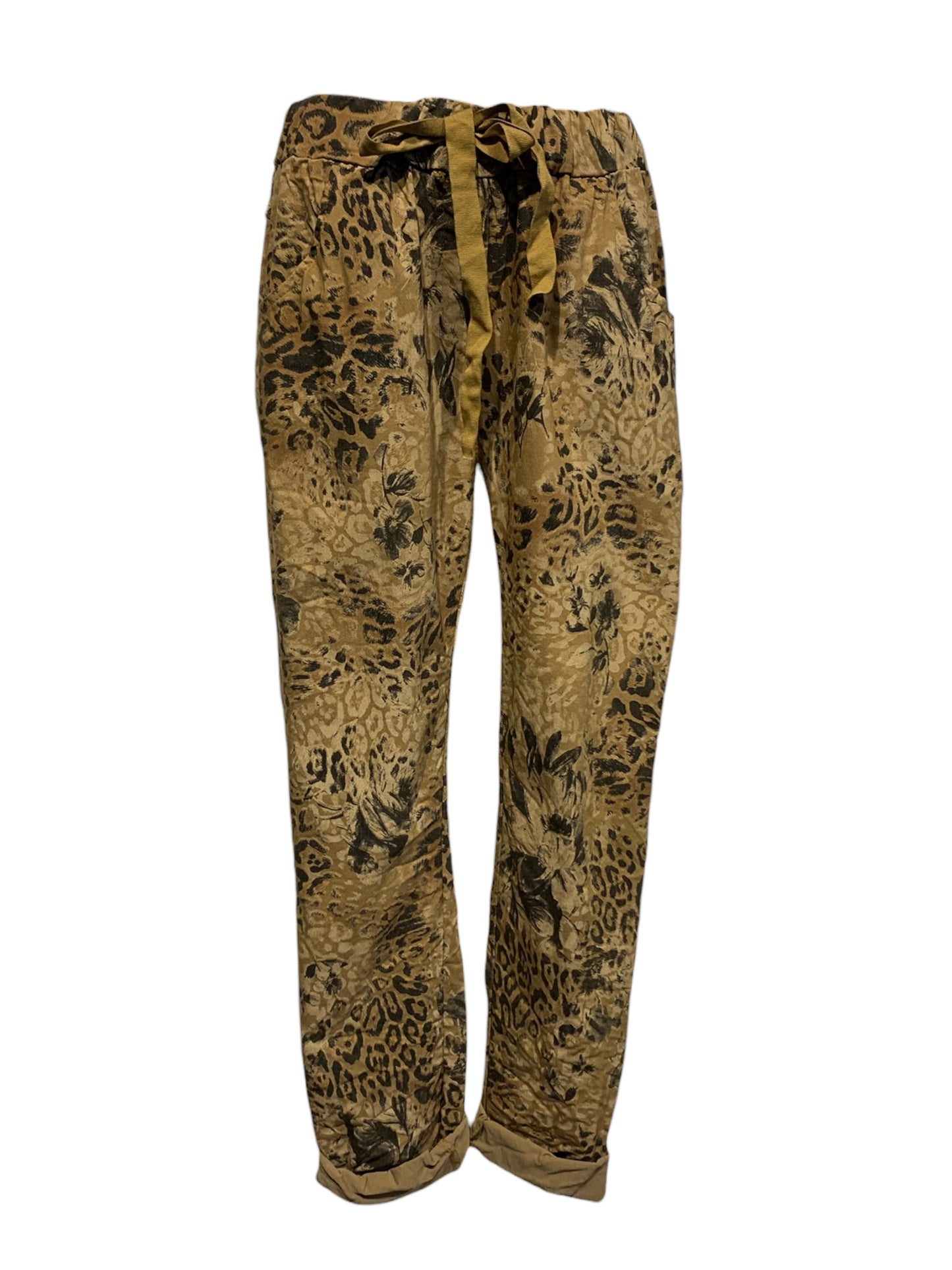 Italian Animal Print Stretch Pants