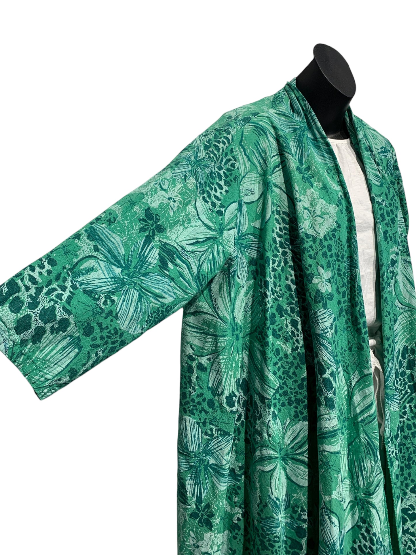 Italian Linen Floral Coat