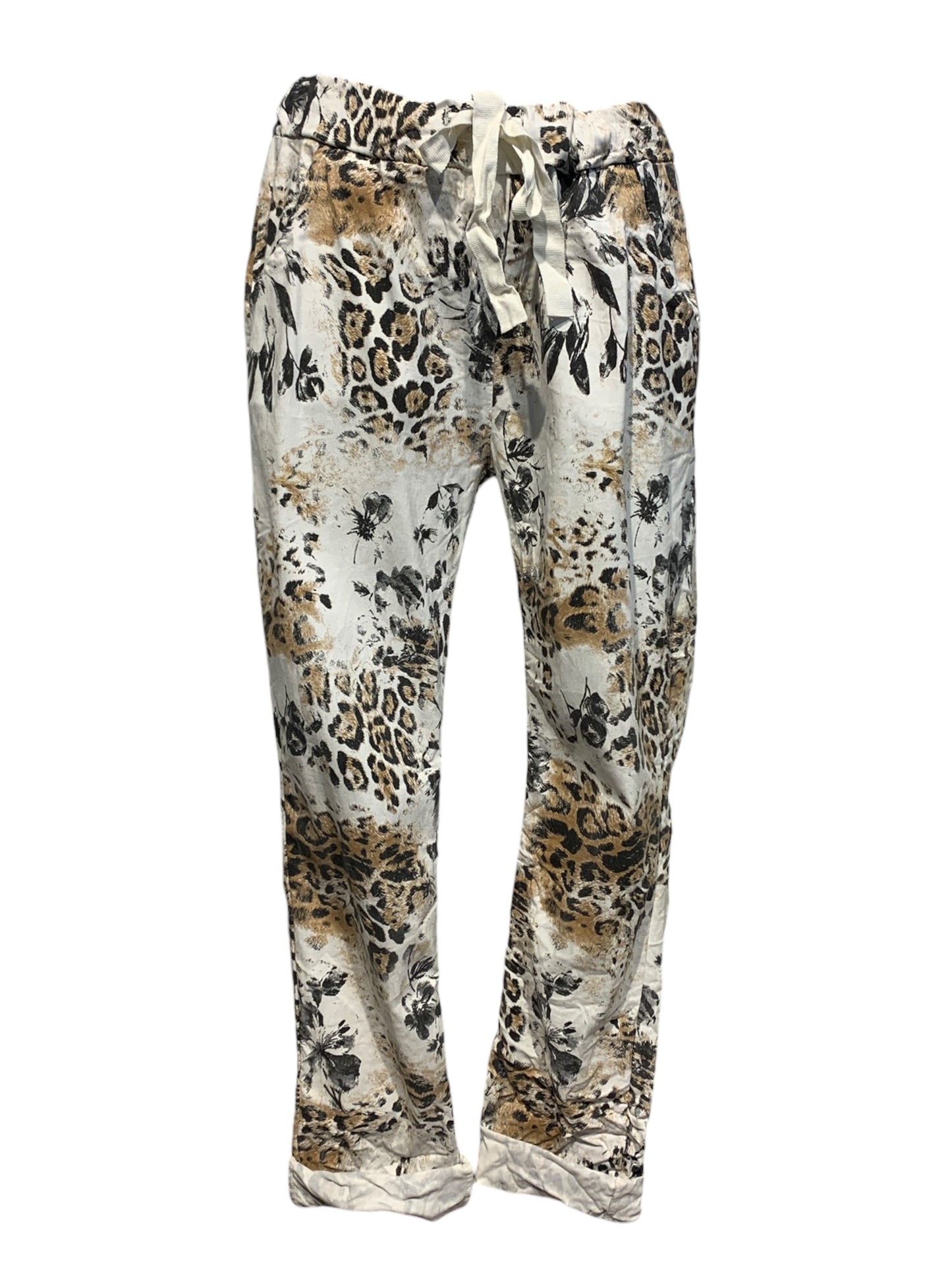 Italian Animal Print Stretch Pants