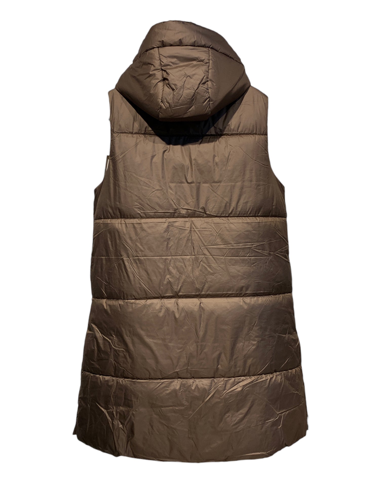 Long Puffer Coat with Detachable Hood