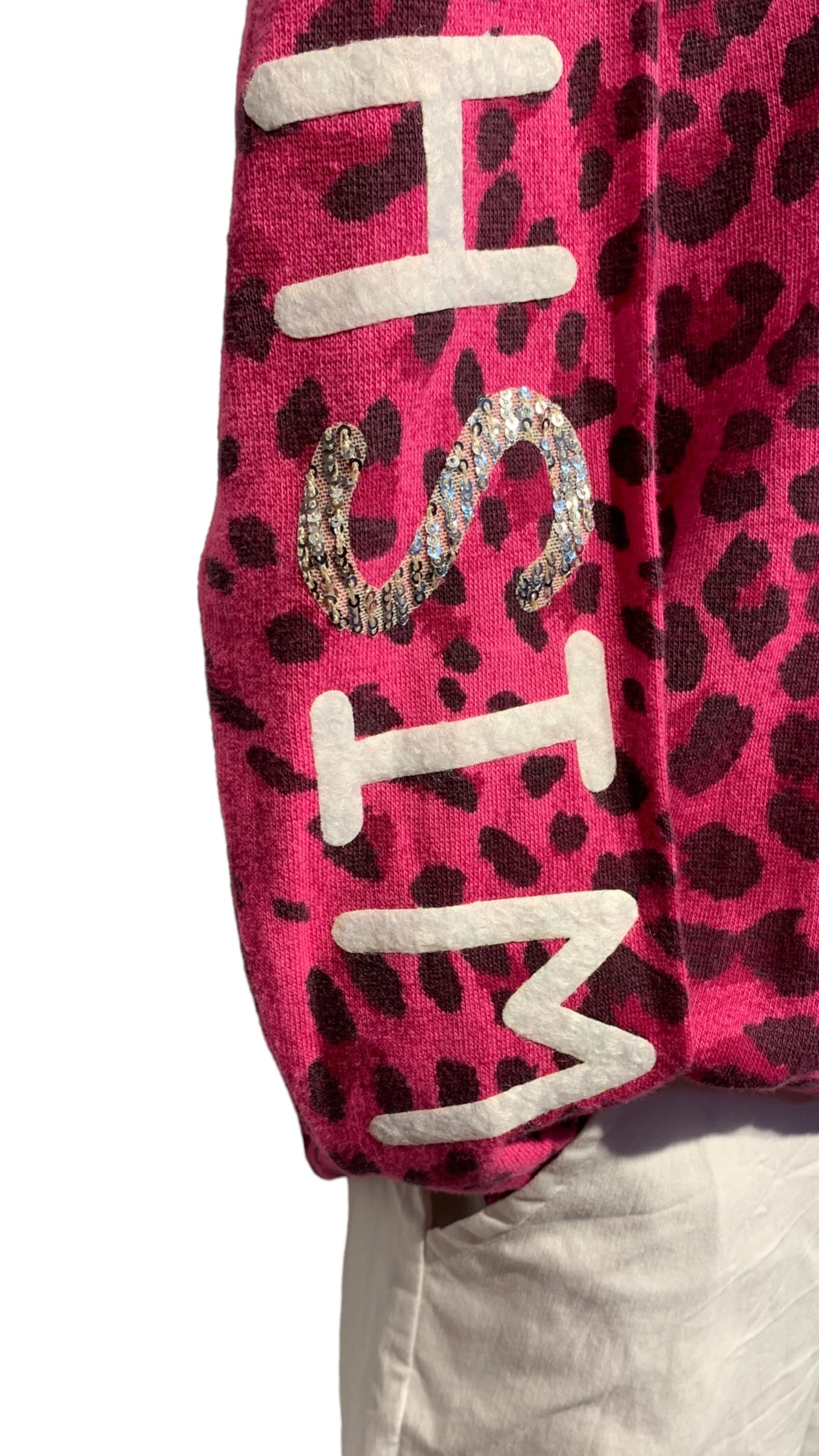 Italian Animal Print Top “Wish you were here”