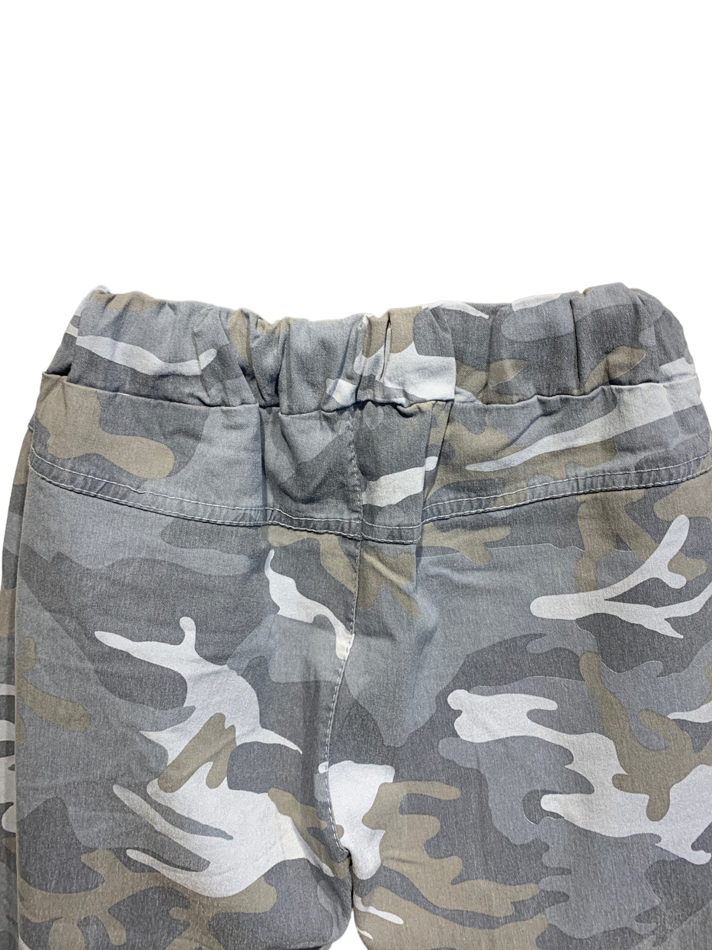 Italian Stretch Camo Pants with Yolk Detailing on the Back