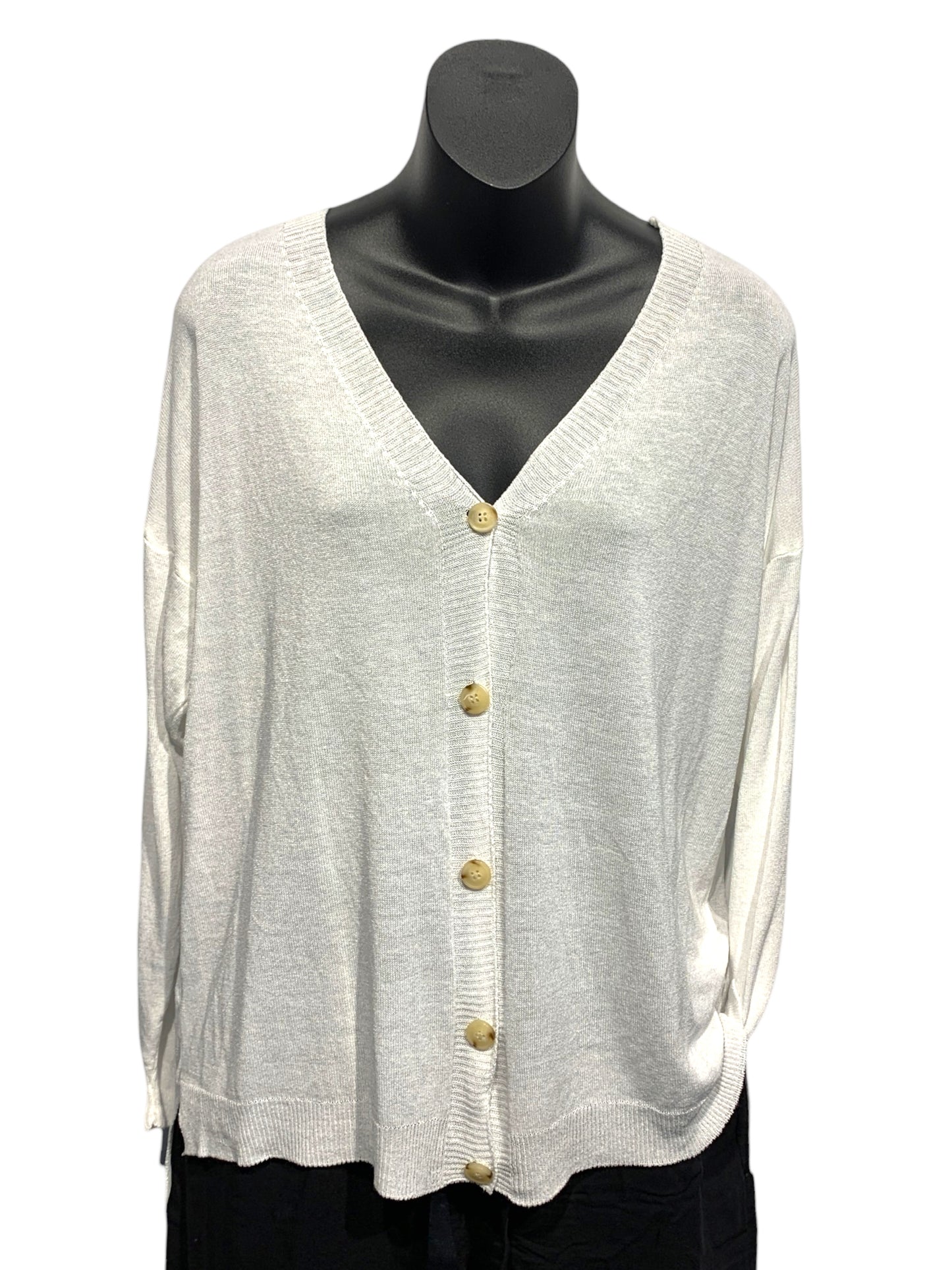 Italian Linen Blend Button Up Cardigan