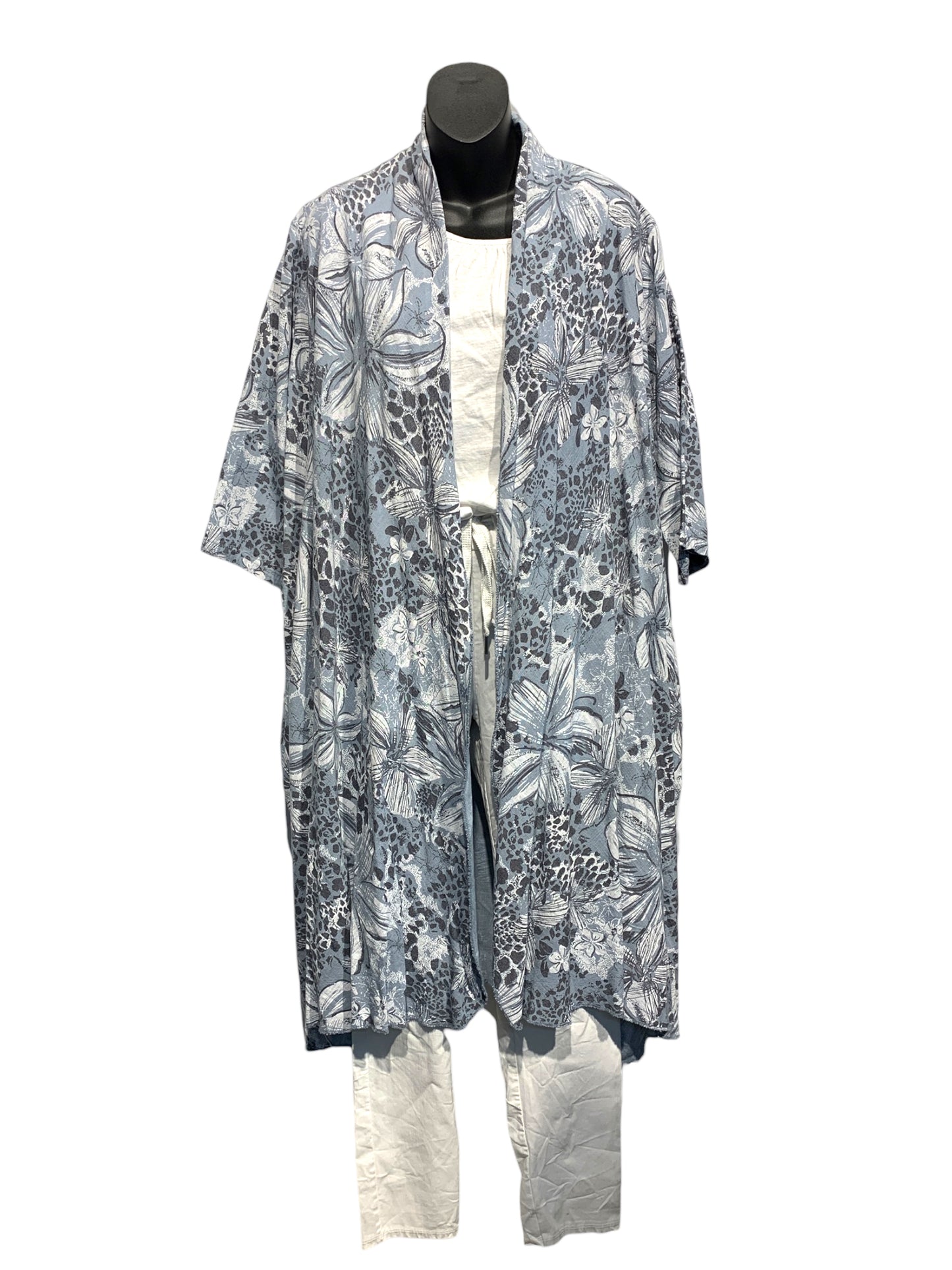 Italian Linen Floral Coat