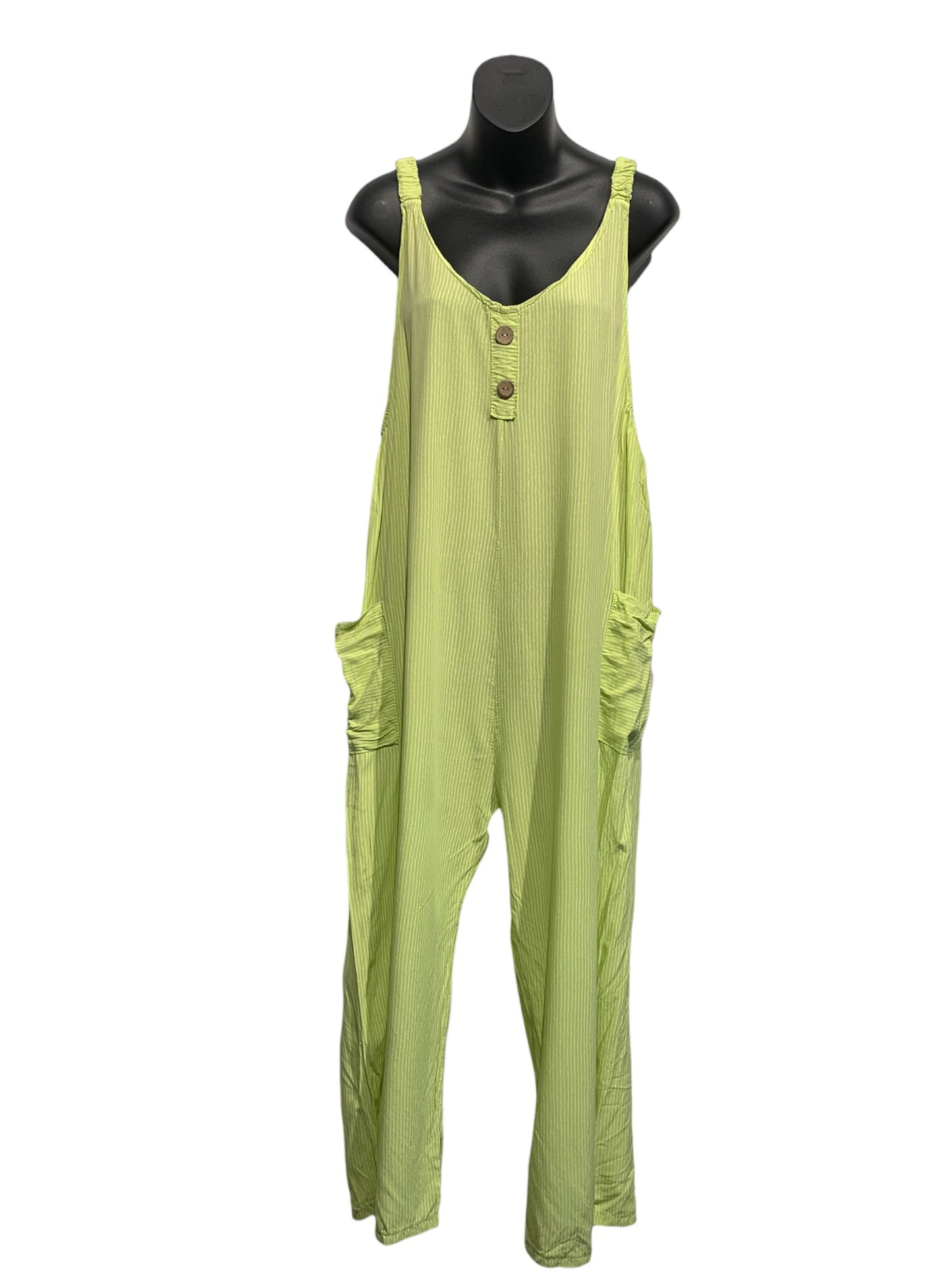 Italian Sleeveless Jumpsuit with Side Pockets