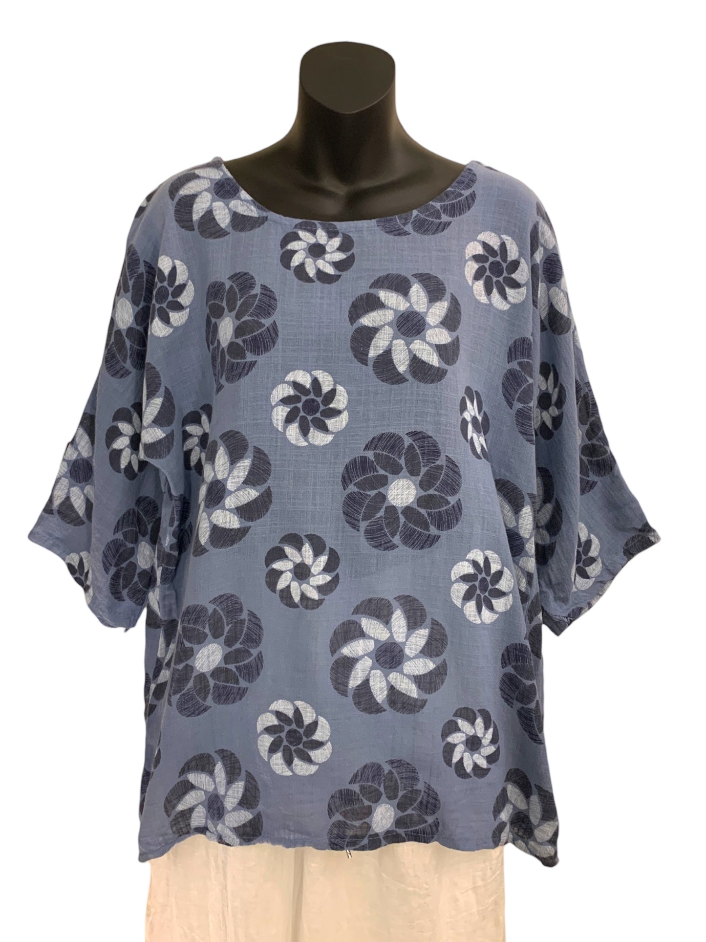 Italian Light Cotton and Linen Blend Top with