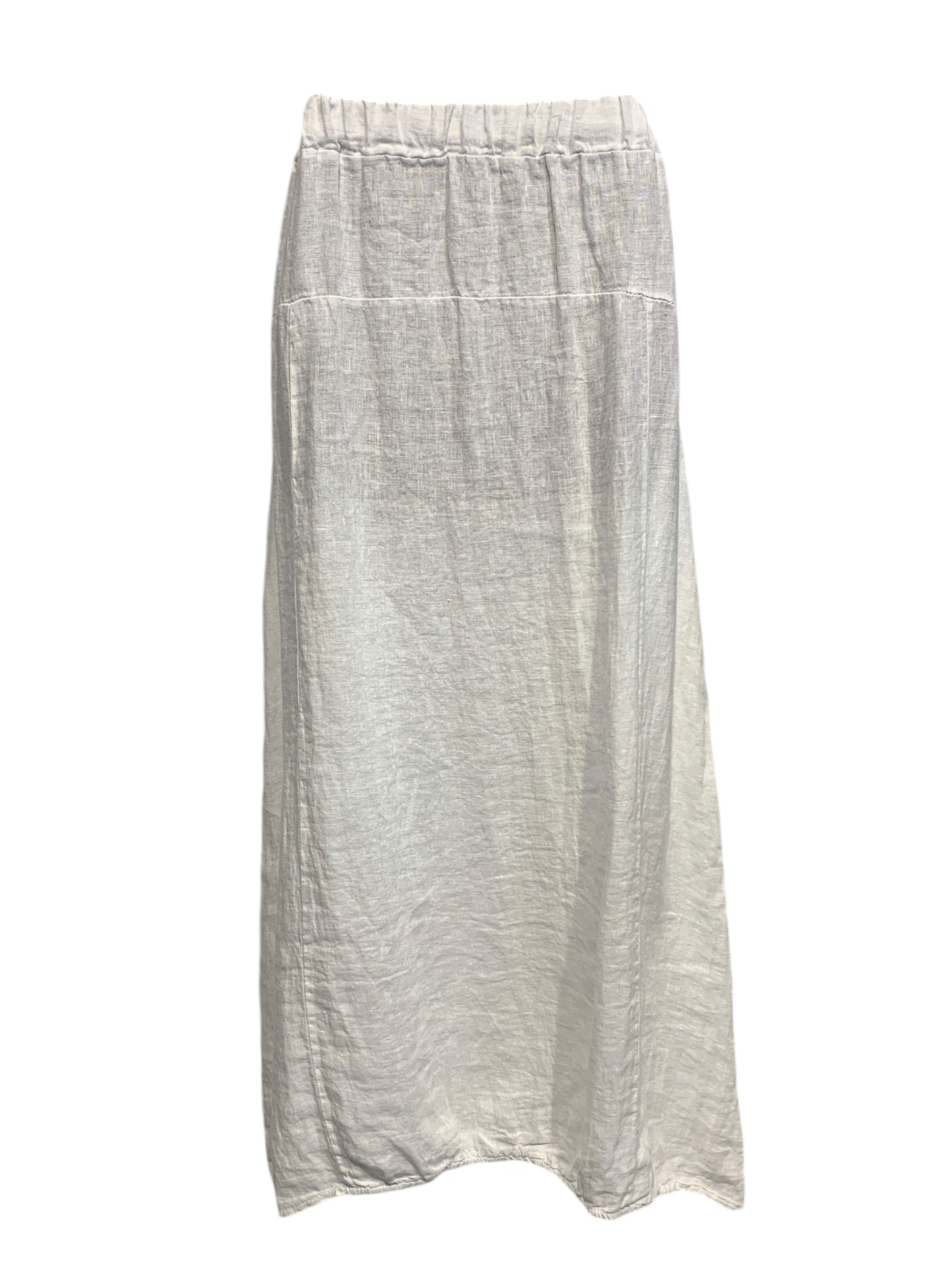 Italian Linen skirt with Faux Warp Around and Button Detailing