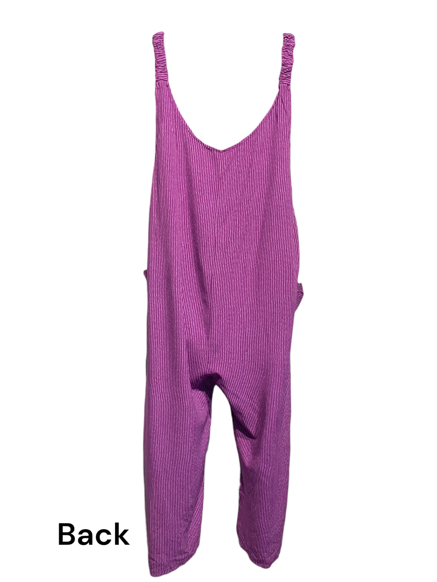 Italian Sleeveless Jumpsuit with Side Pockets