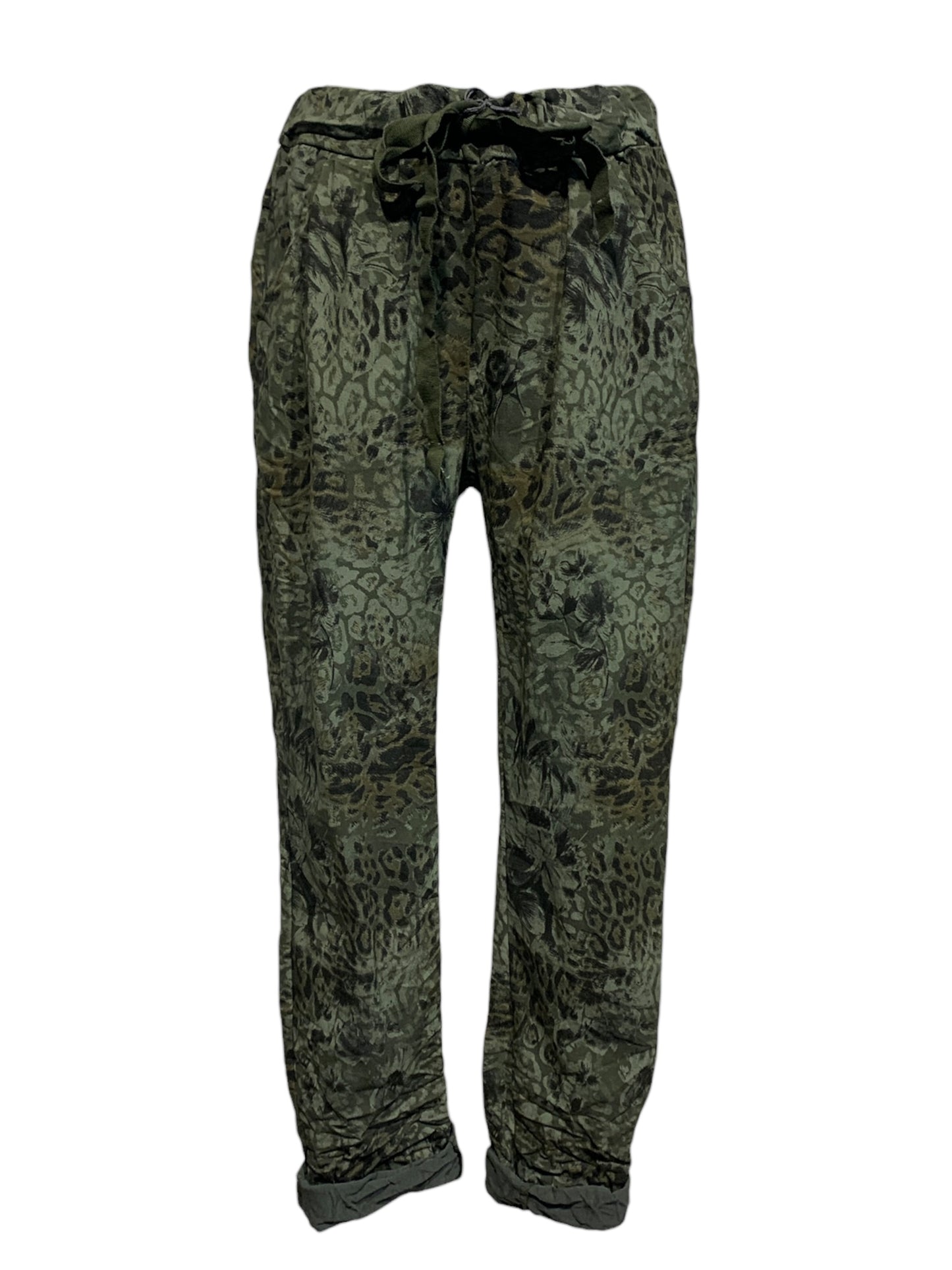 Italian Animal Print Stretch Pants