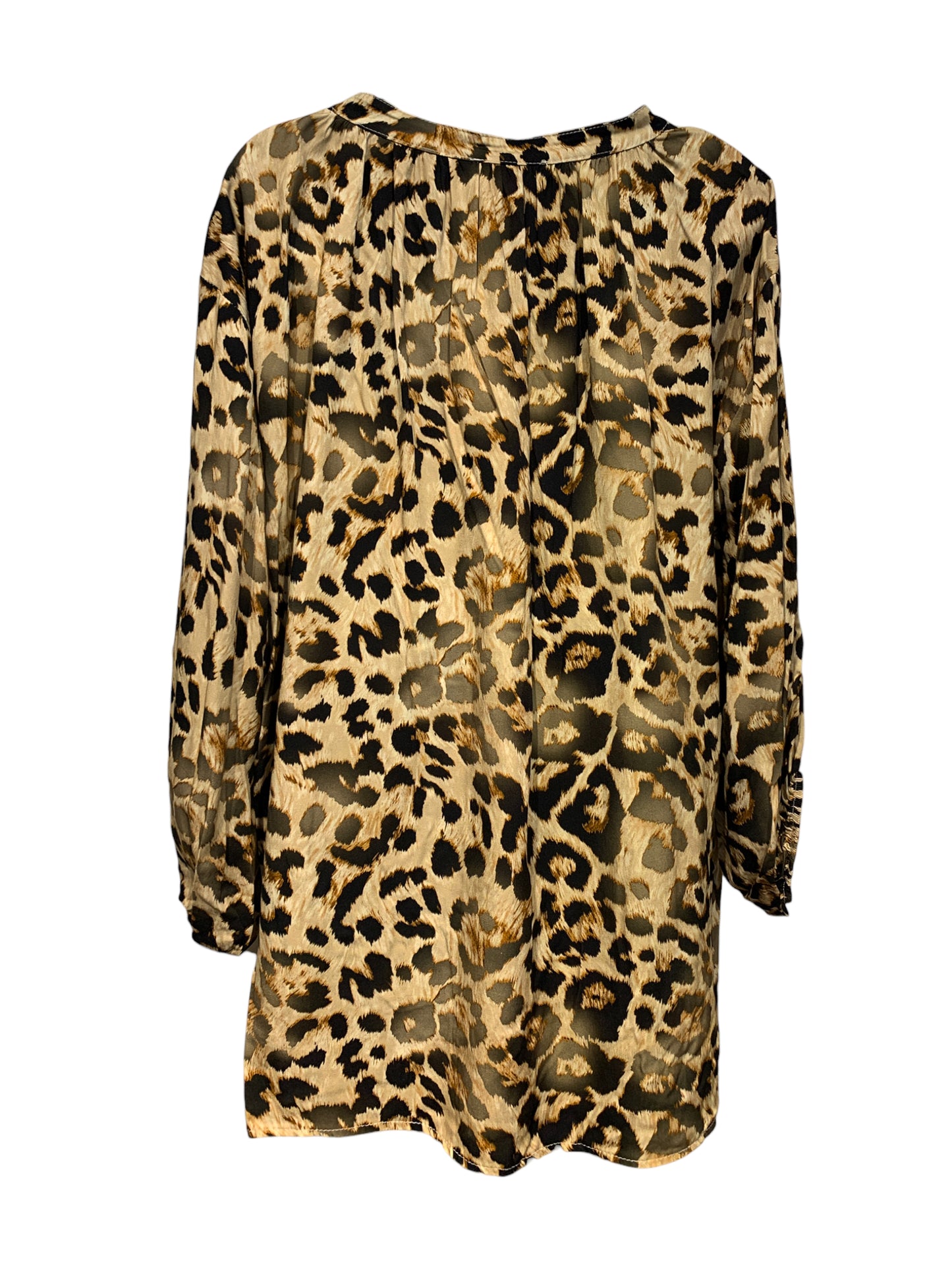 Italian Animal Print Long Sleeve Top