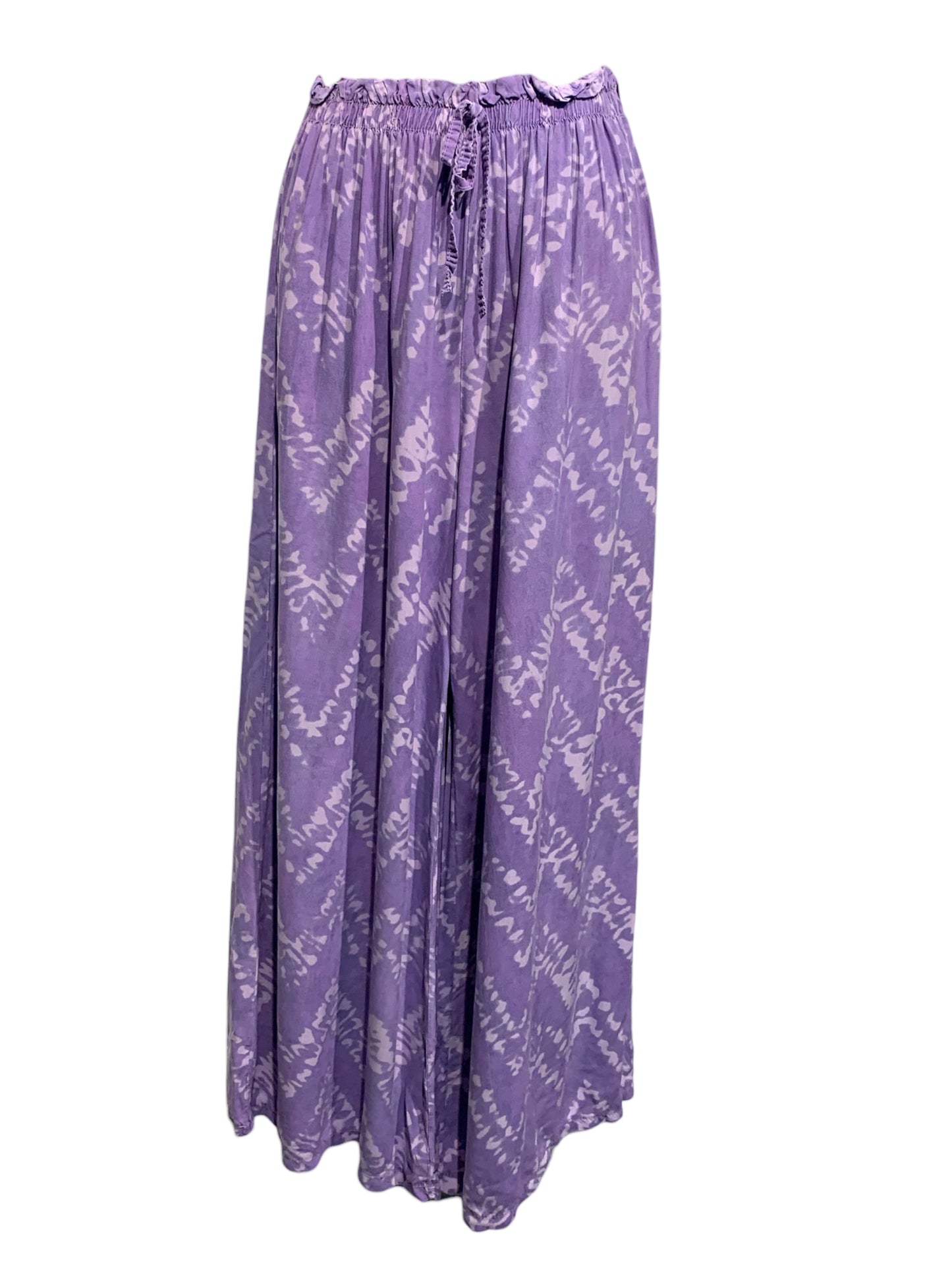 Italian Straight Tie Dye Pants with Elasticated Waistline