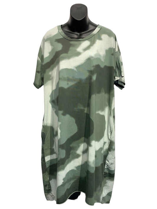 Italian Cotton Mid Length Tie Dye Dress