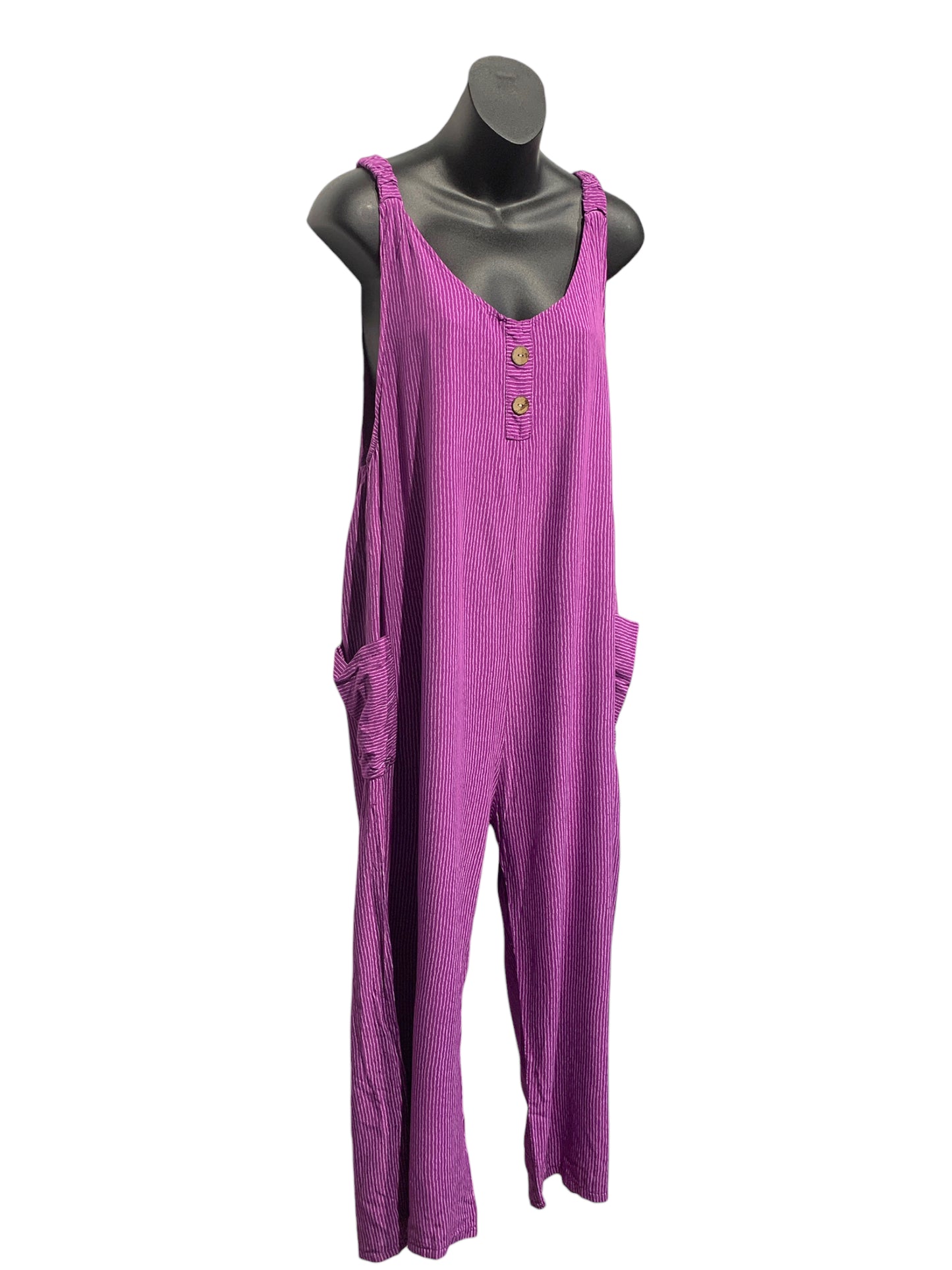 Italian Sleeveless Jumpsuit with Side Pockets