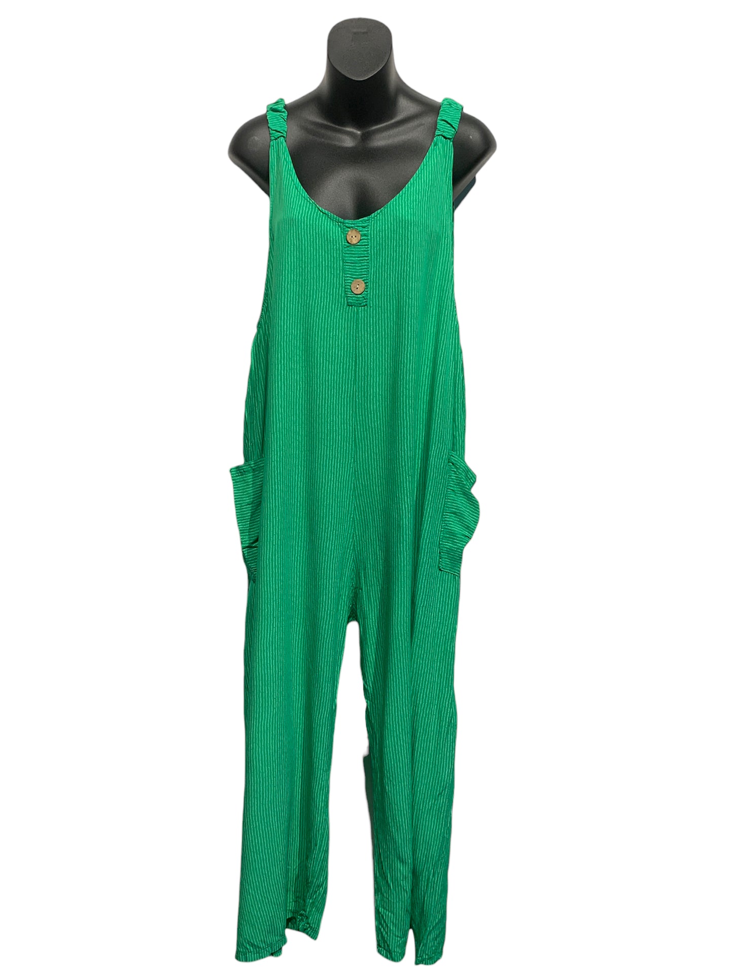 Italian Sleeveless Jumpsuit with Side Pockets