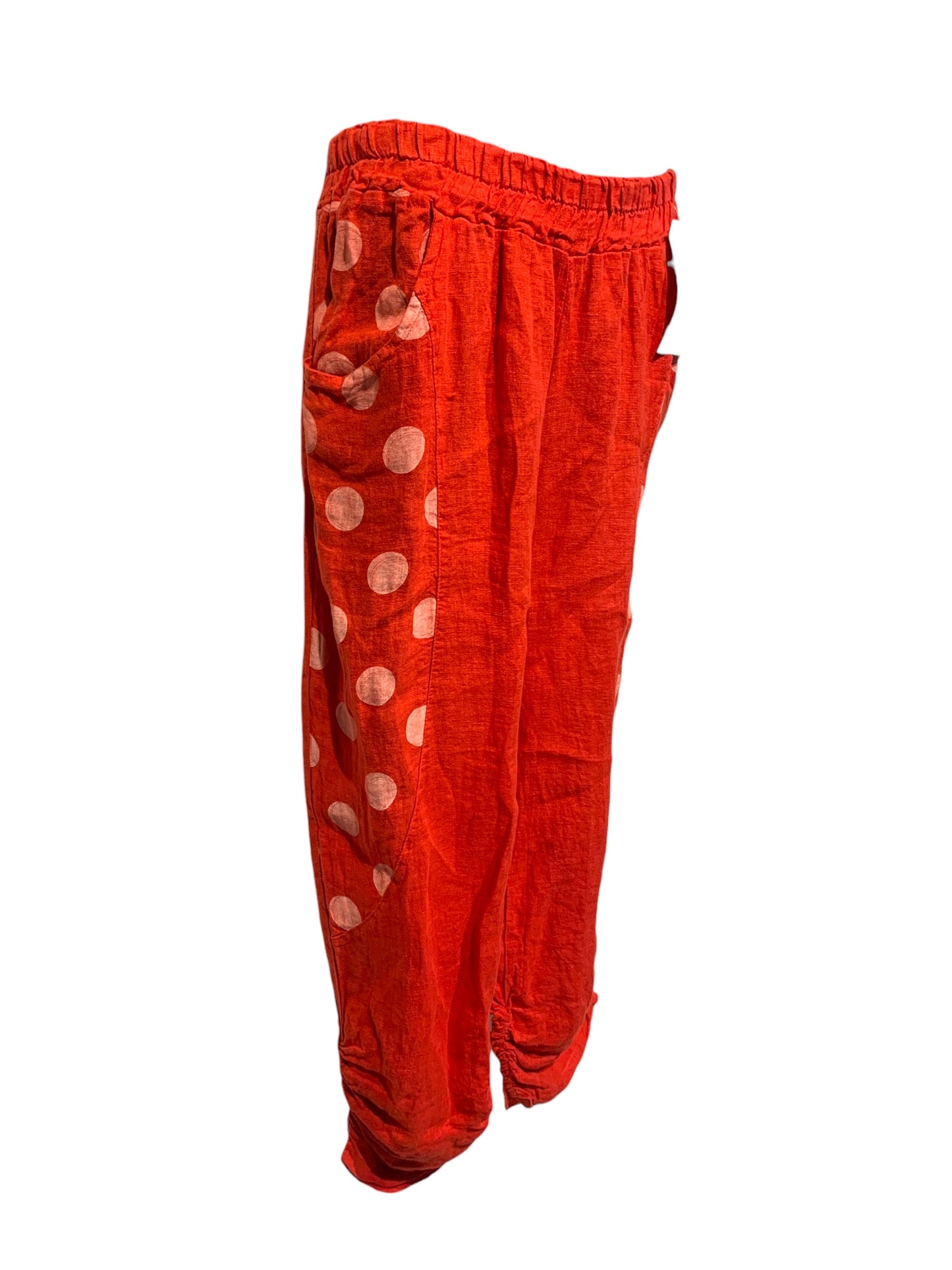 Italian Linen Polka Dot Pants