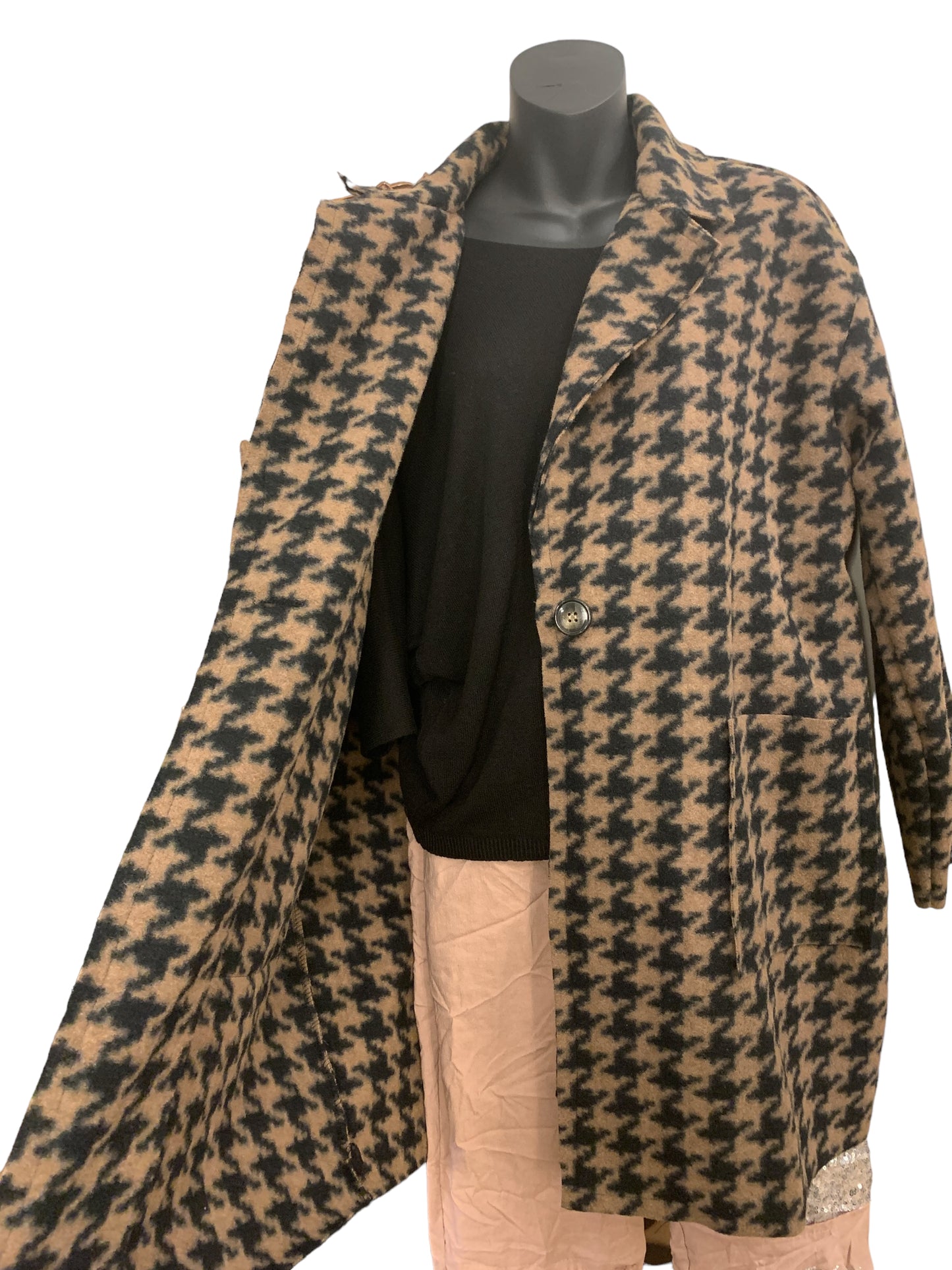 Italian Houndstooth Pattern Jacket