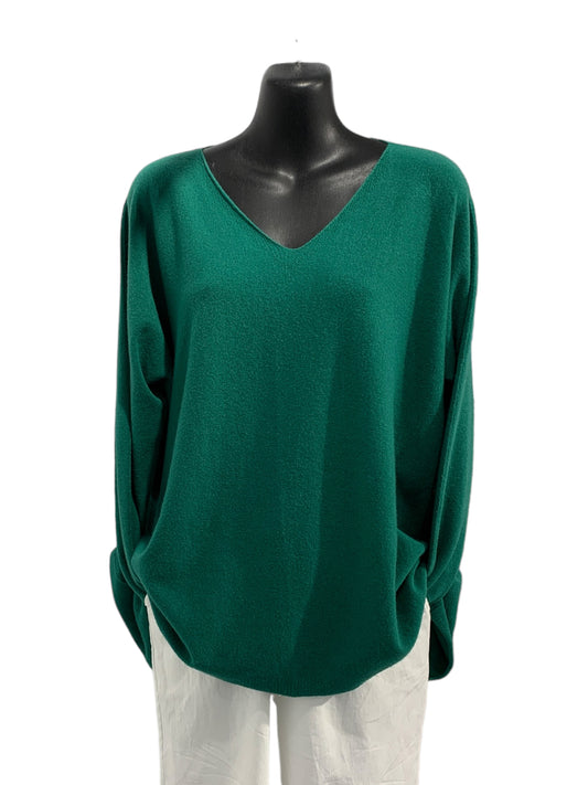 Italian V-Neck Knit Top