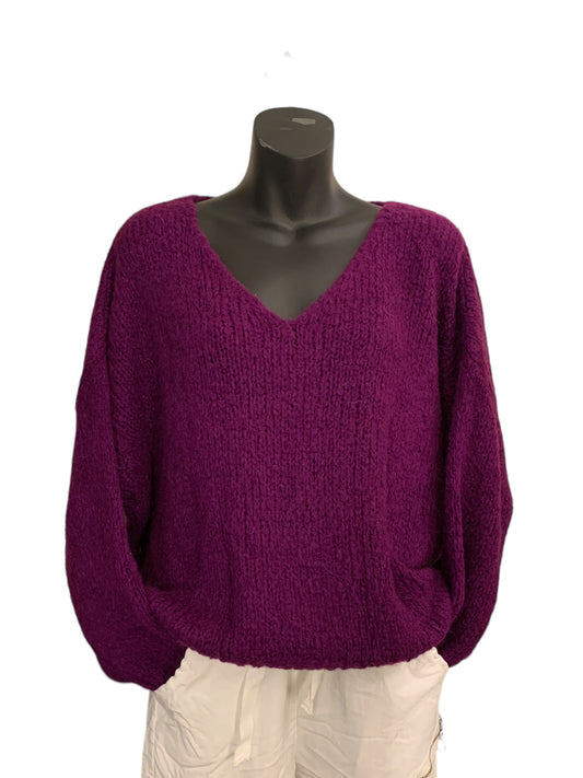 Italian Mohair V-Neck Knit