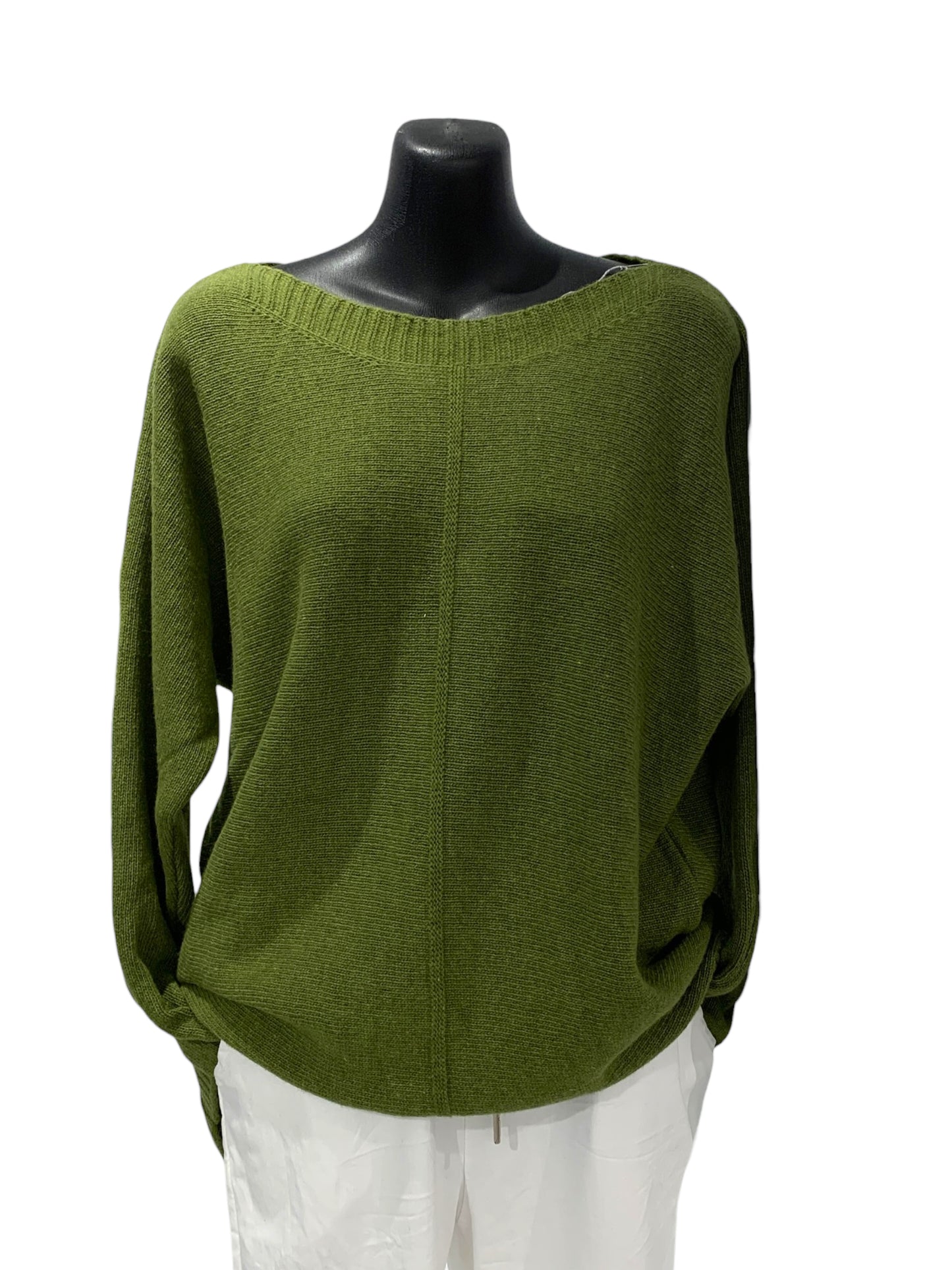 Italian Cashmere Blend Boat Neck Knit