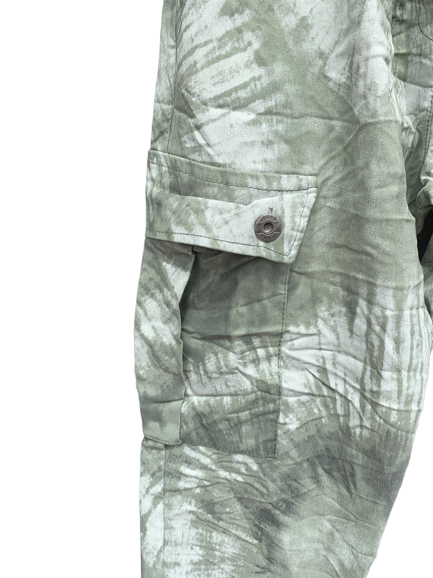 Italian Stretch Tie Dye Cargo Pants “Green”