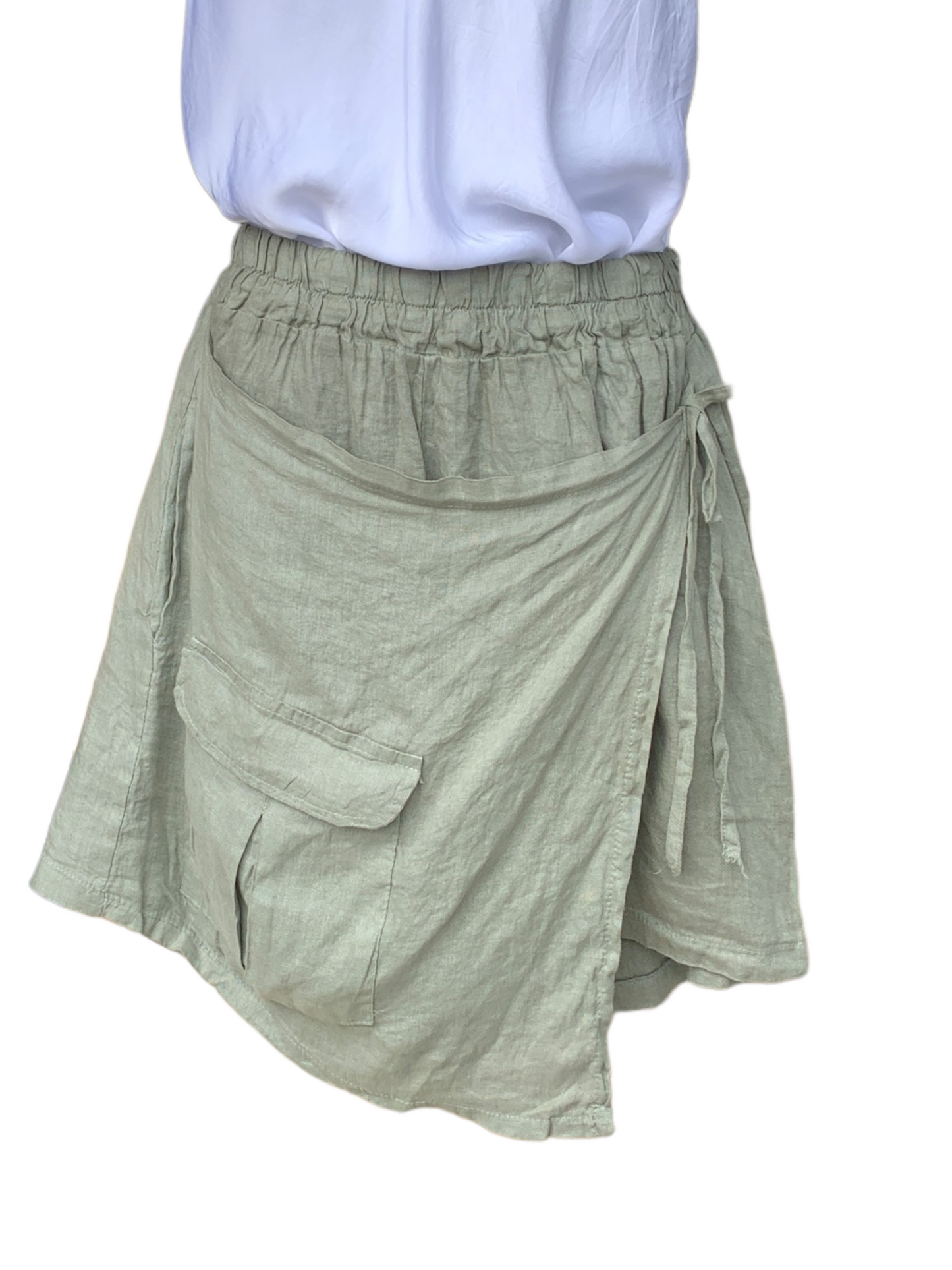 Italian Linen Wrap Around Shorts