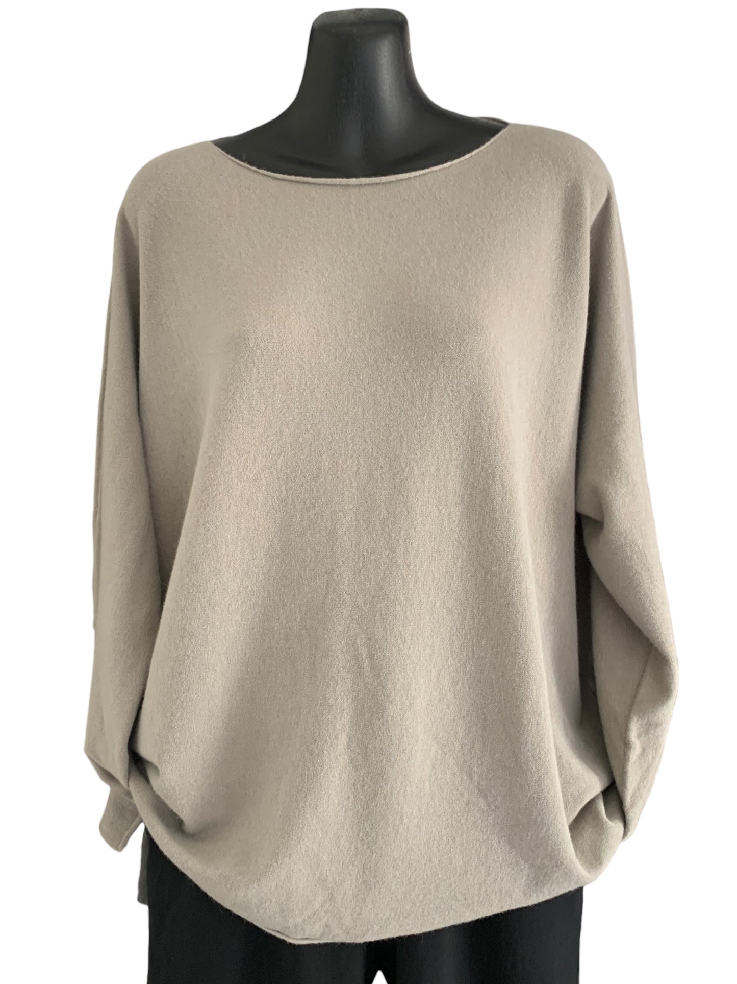 Italian Long Sleeve Plain Colour Knit “Cashmere”