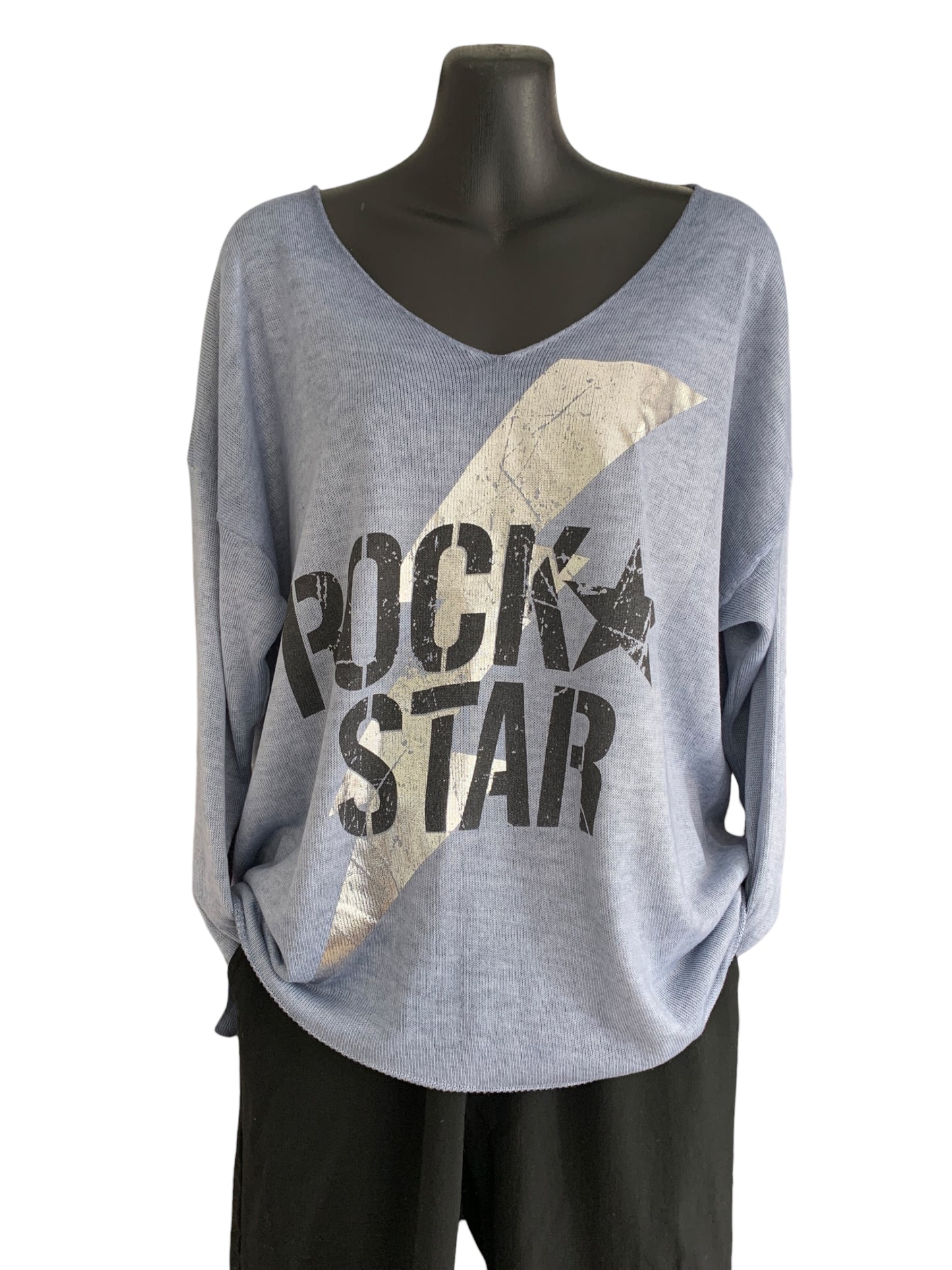 Italian Light Knit Top “Rock Star”