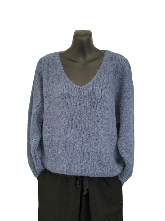 Italian V-Neck Knitted Top