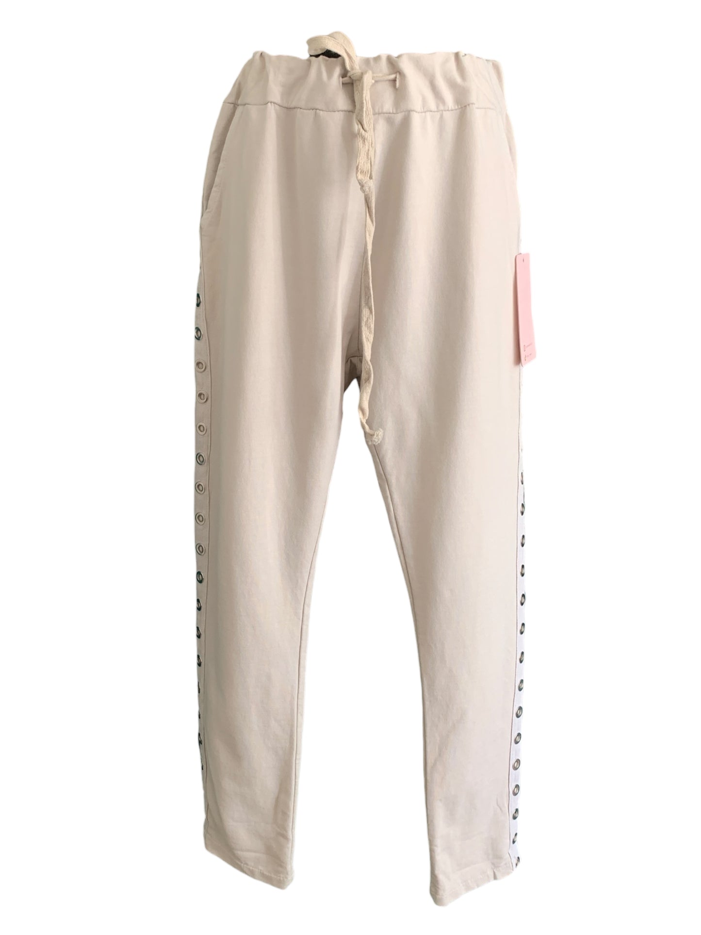 Italian Cotton Track Pants or Top with Metal Detailing