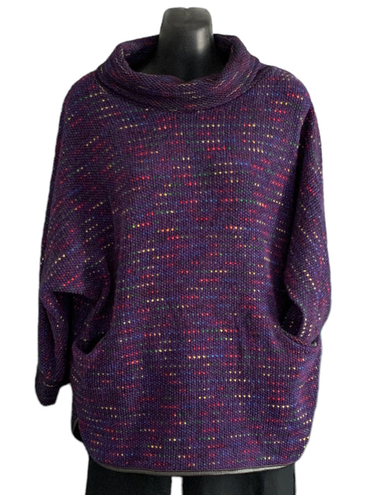 Italian Colourful Cowl Neck Knitted Top