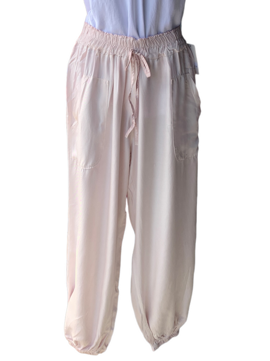 Italian Viscose Pants with Elasticated Waistline