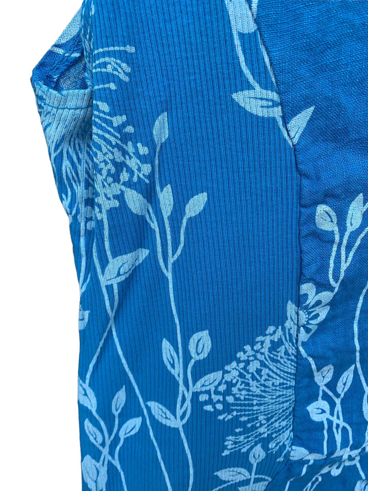 Italian Cap Sleeve Linen Dress “Dandelion Bright Blue”