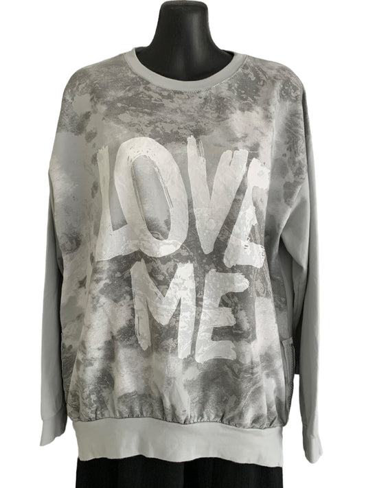 Italian Long Sleeve Cotton top “Love Me”