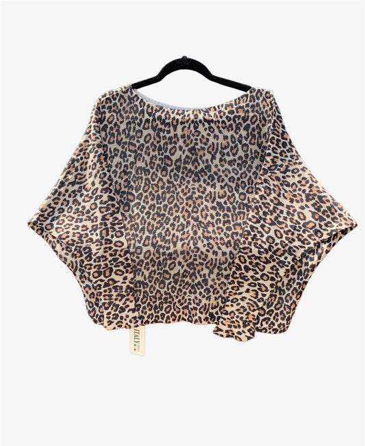 Italian Bat Sleeve Knit “Leopard”