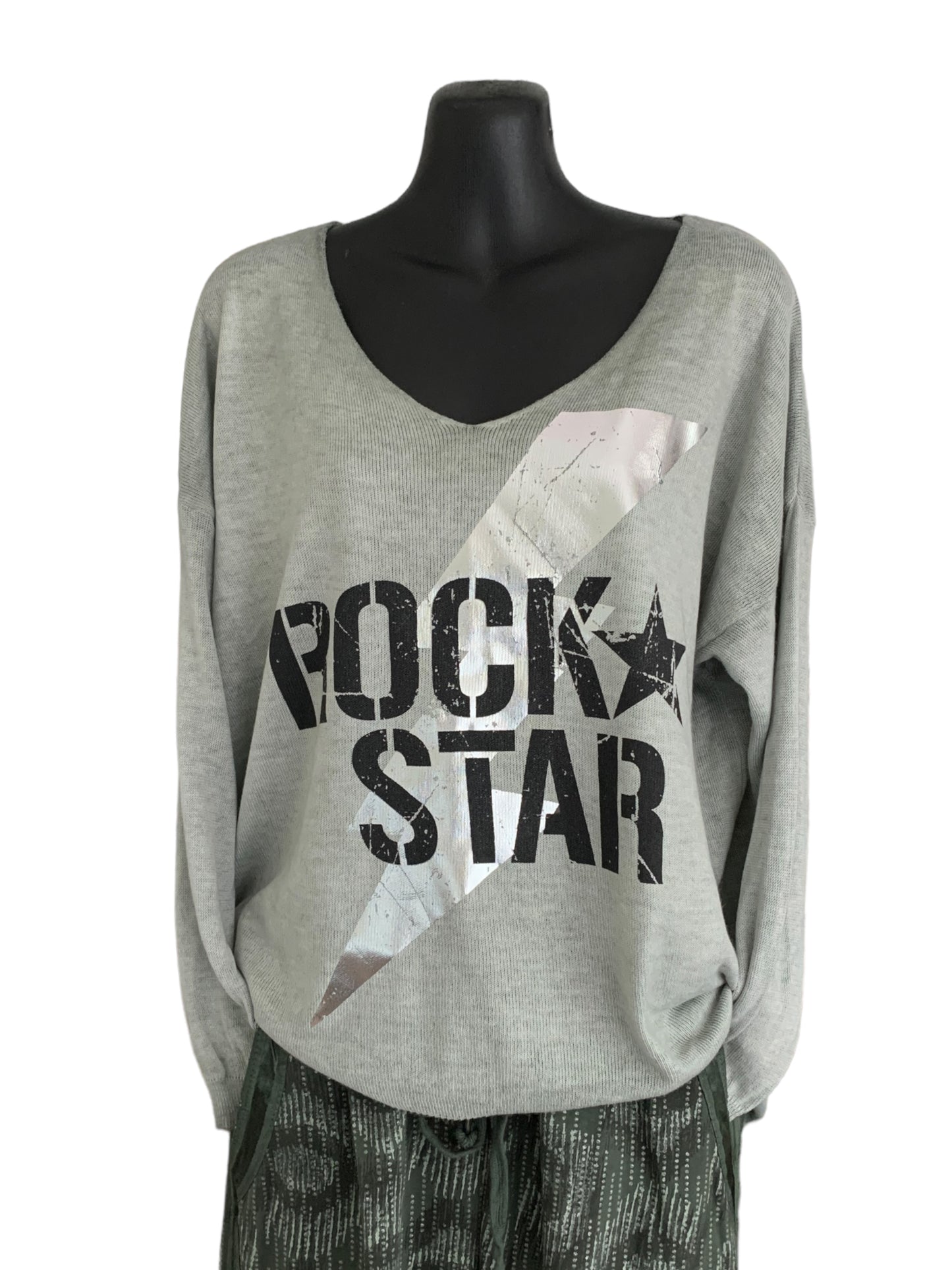 Italian Light Knit Top “Rock Star”