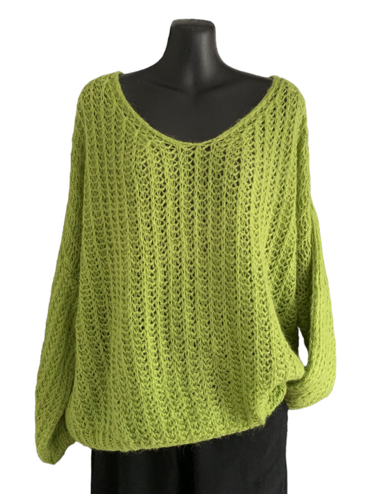 Italian V-Neck Knitted Top