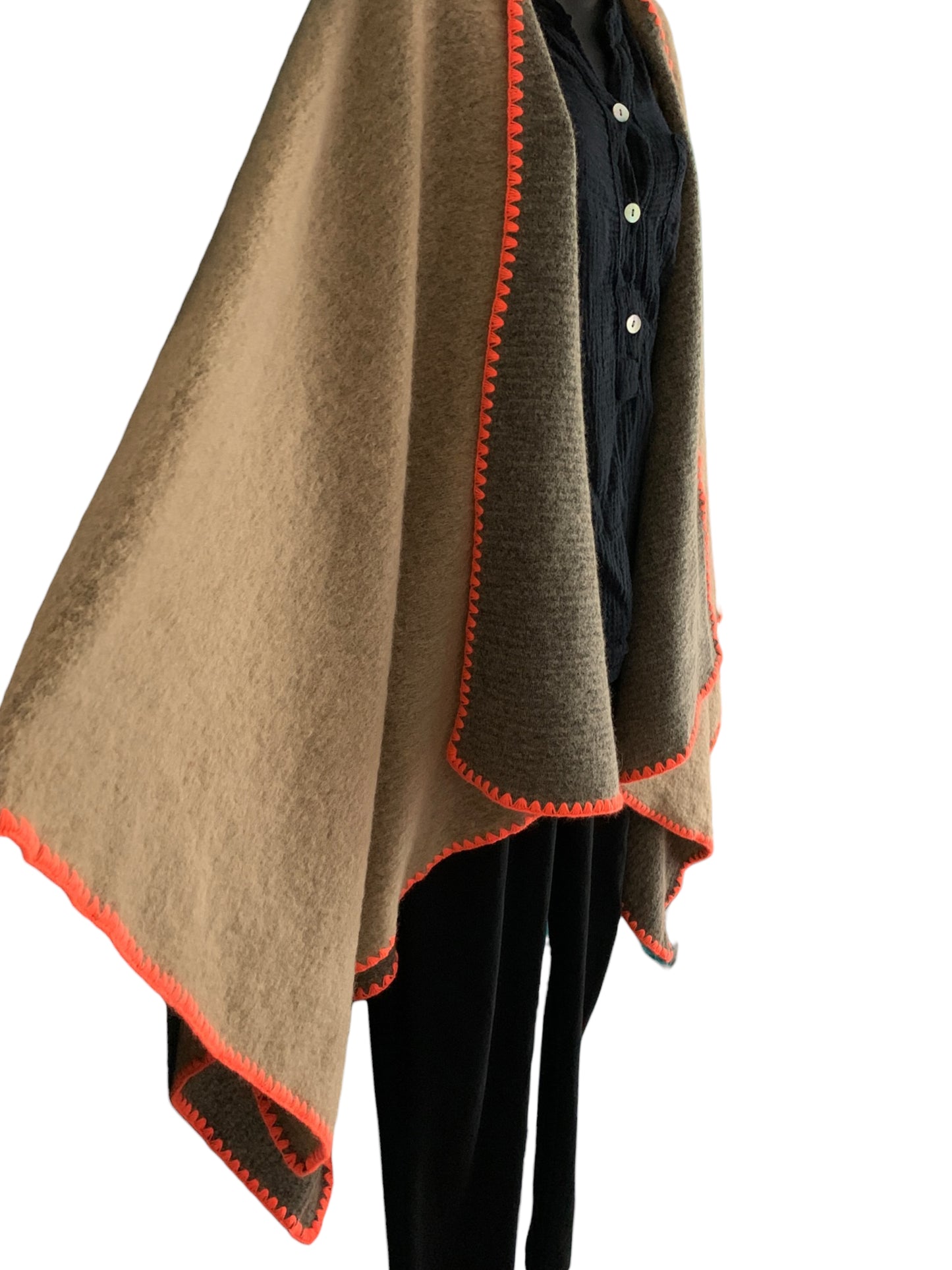 Italian Sleeveless Throw On Poncho