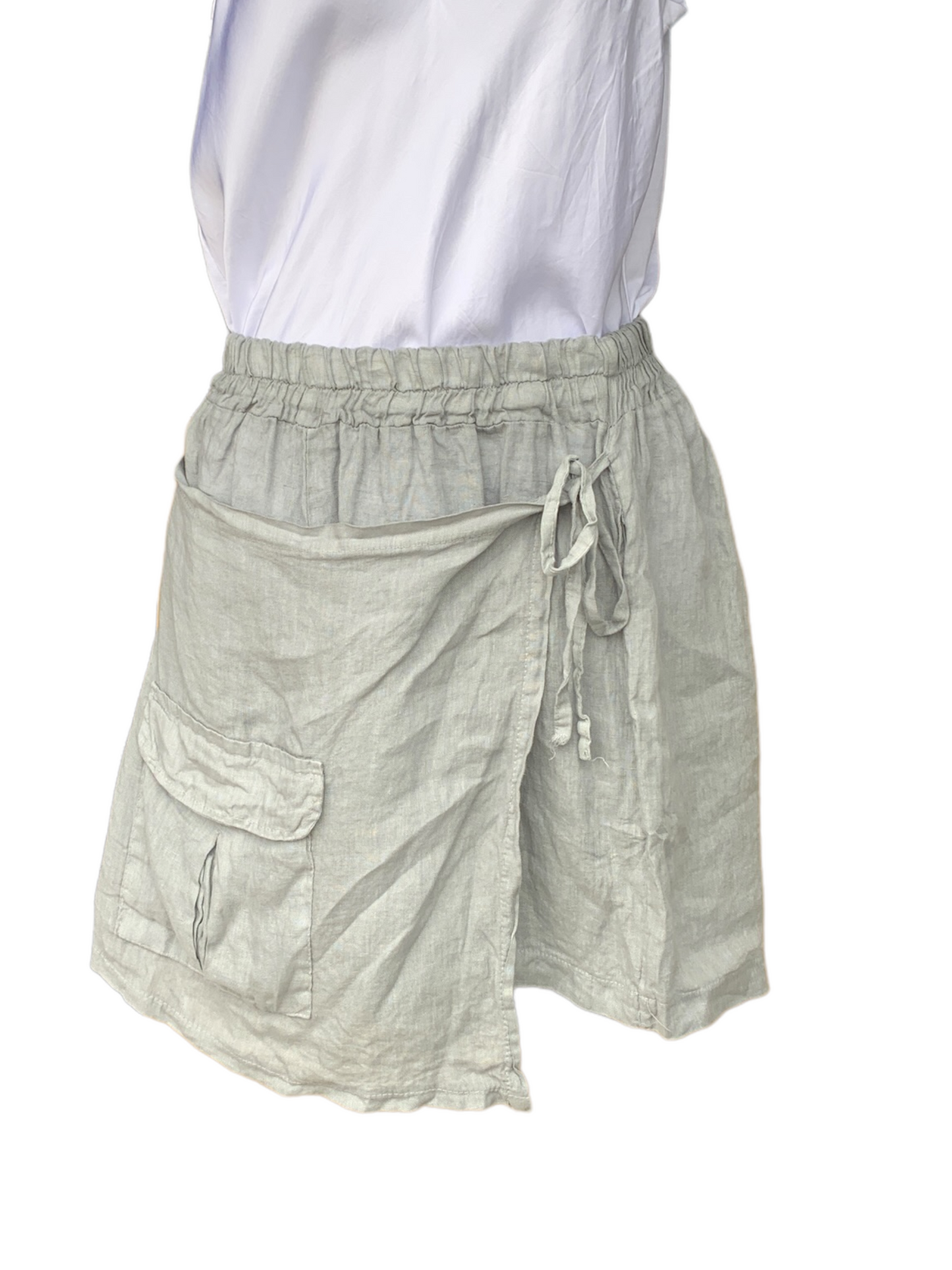 Italian Linen Wrap Around Shorts