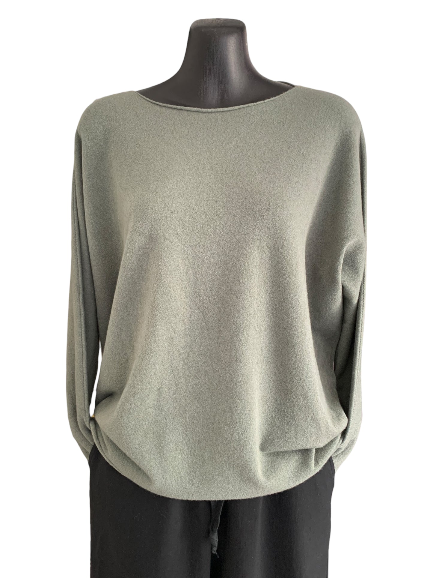 Italian Long Sleeve Plain Colour Knit “Cashmere”