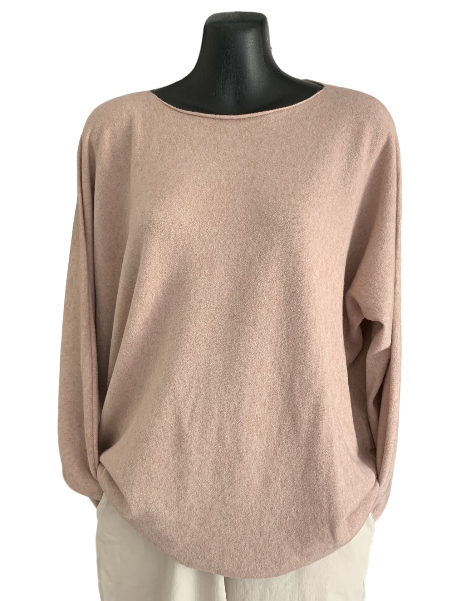 Italian Long Sleeve Plain Colour Knit “Cashmere”