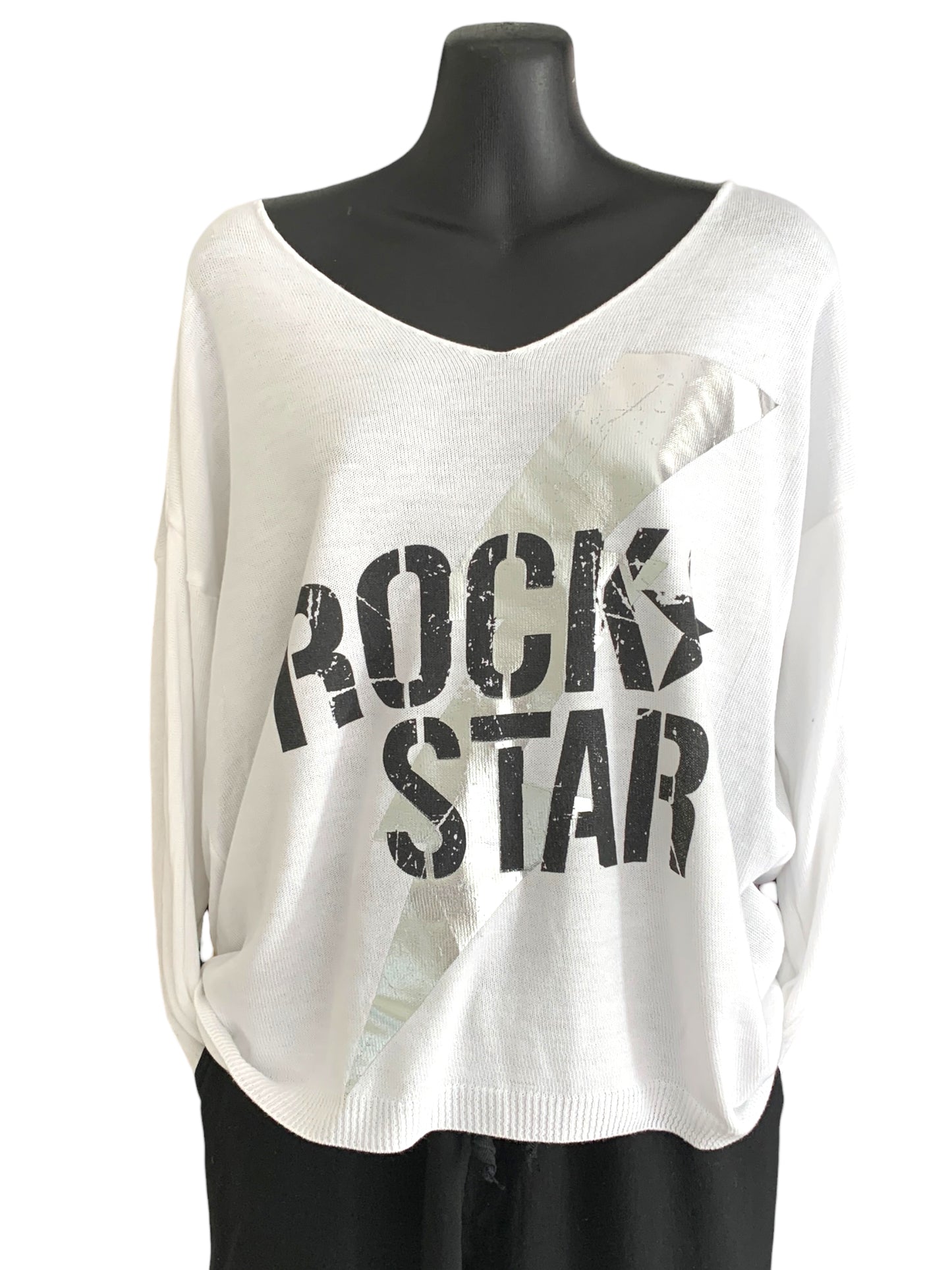 Italian Light Knit Top “Rock Star”