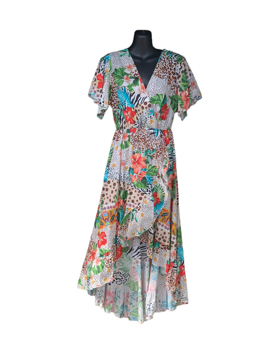 Italian Printed Wrap Dress