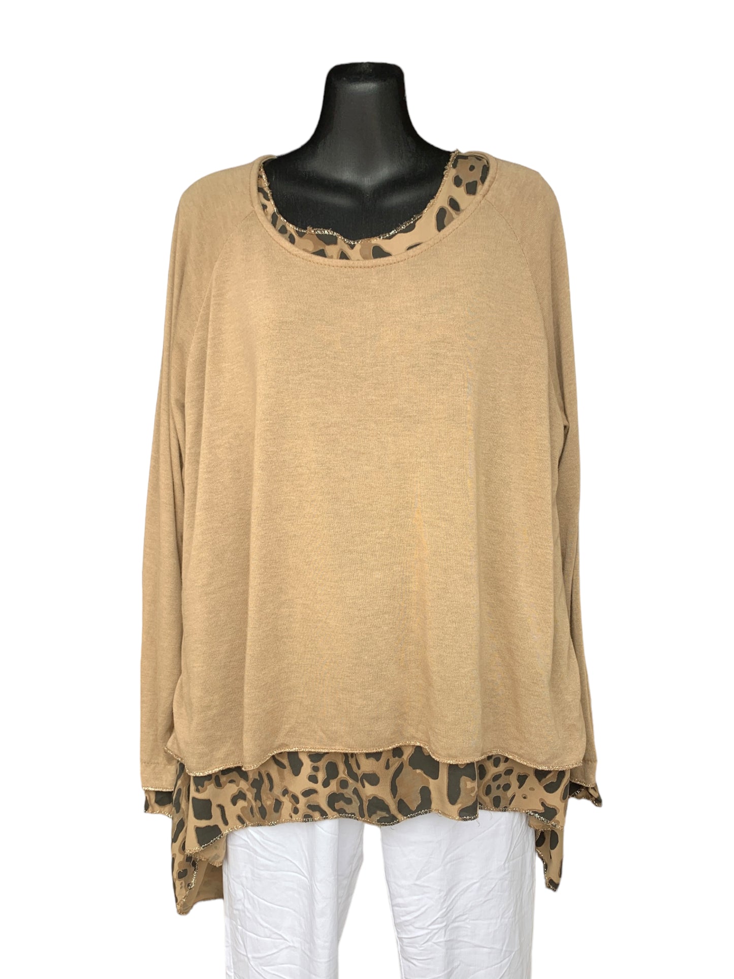 Italian Three Piece Top Set /Animal Print