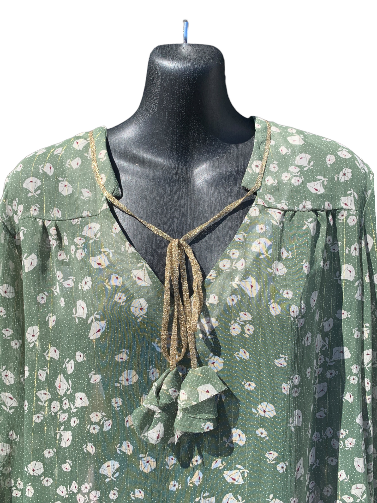 French Blouse “Margaret- Sage”