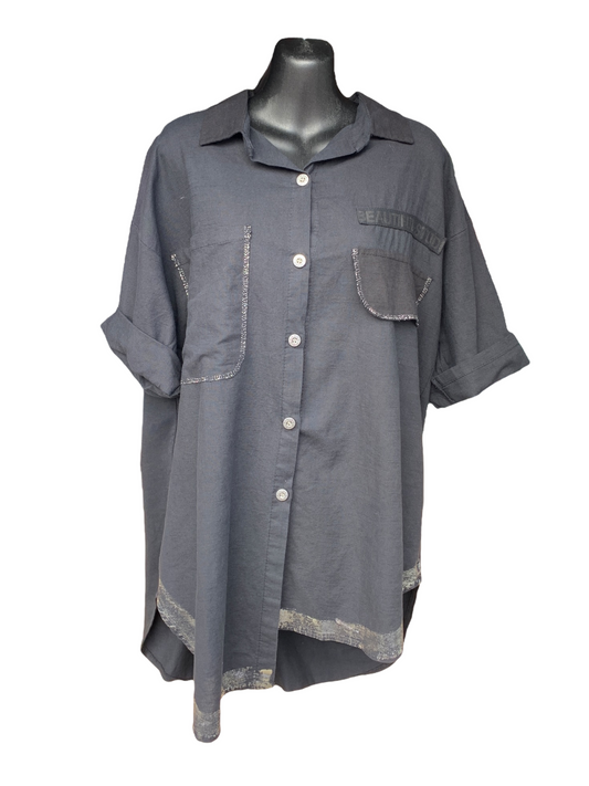 Italian Button up T-Shirt