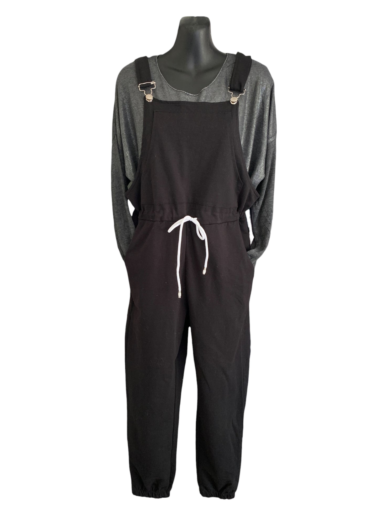 Italian Cotton Jumpsuit with Adjustable String Waistline